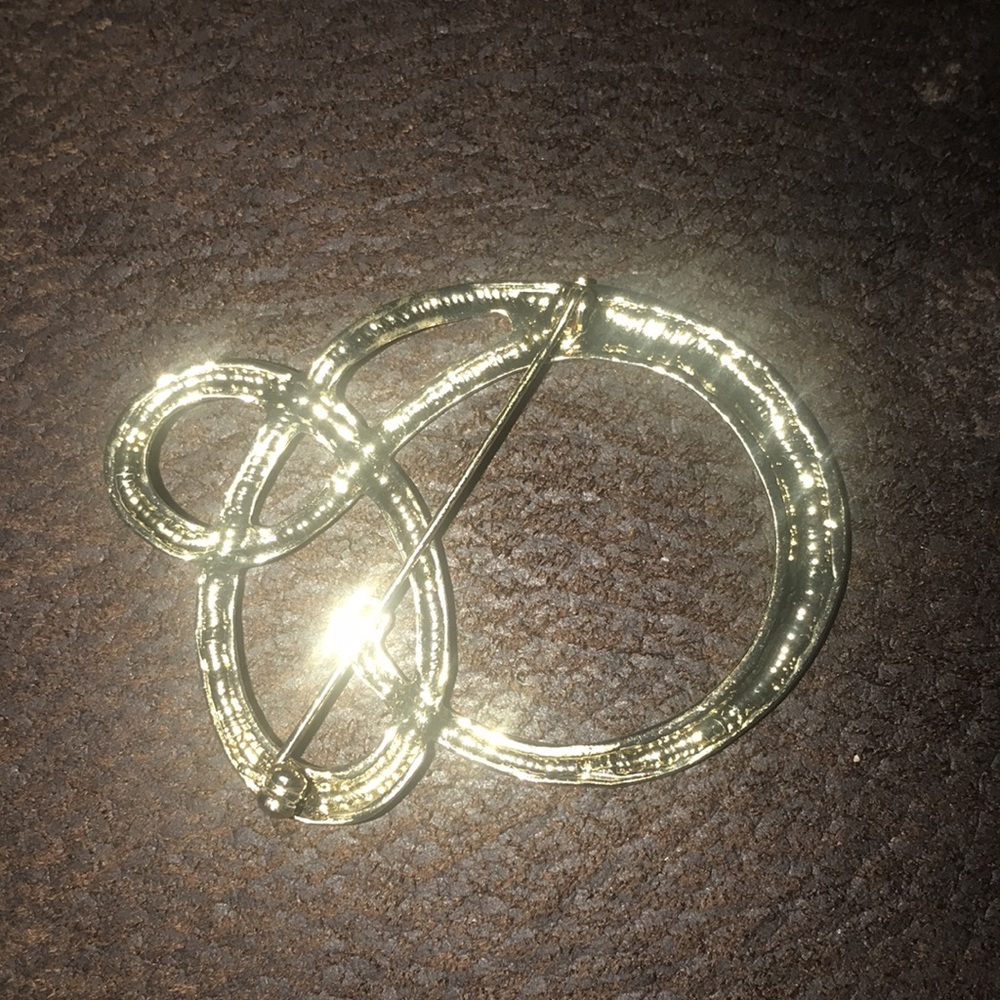 Gold Uniquely Designed Brooch View 2